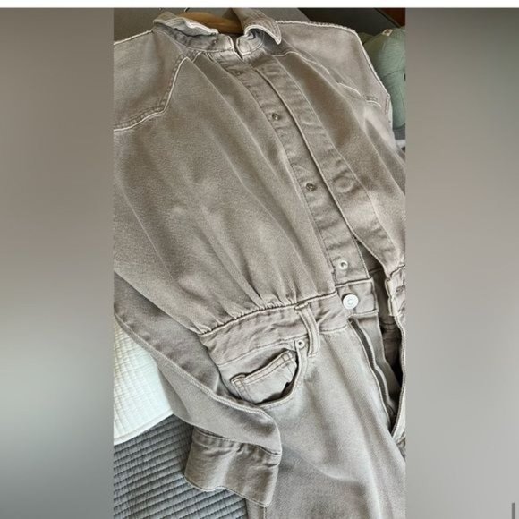 ZARA TRF LONG DENIM JUMPSUIT - Picture 11 of 12